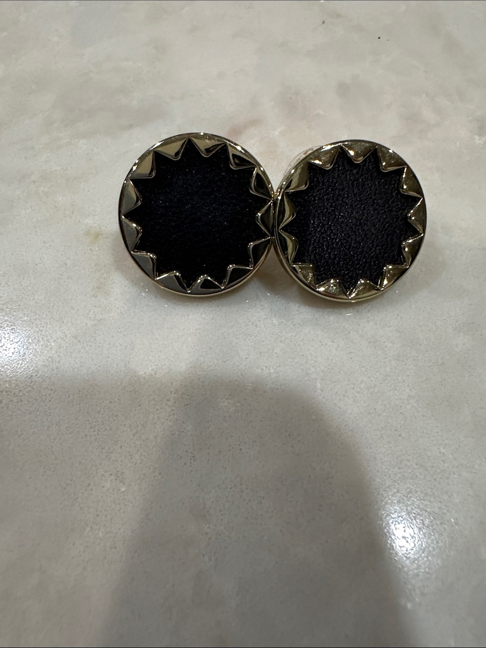 House of Harlow Gold and Black Earings